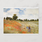 Red Poppies Blooming - Claude Monet Briefkaart (Voorkant)