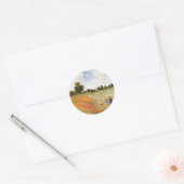 Red Poppies Blooming - Claude Monet Ronde Sticker (Envelop)