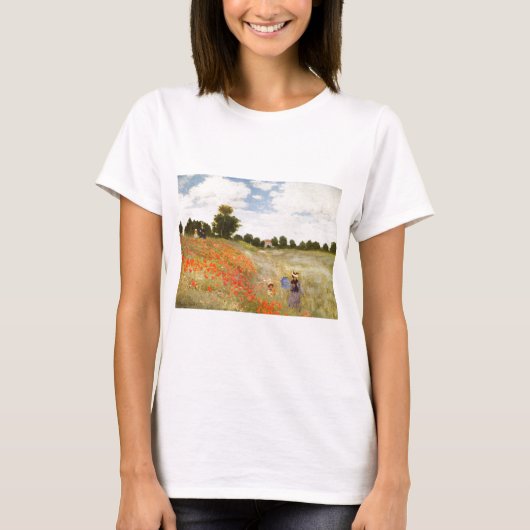 Red Poppies Blooming - Claude Monet T-shirt (Voorkant)