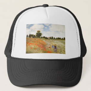 Red Poppies Blooming - Claude Monet Trucker Pet
