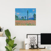 Red Poppies Blue Sky by Monet - Poppy Field Poster (Thuiskantoor)