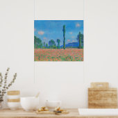 Red Poppies Blue Sky by Monet - Poppy Field Poster (Keuken)