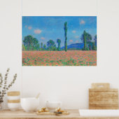 Red Poppies Blue Sky by Monet - Poppy Field Poster (Keuken)