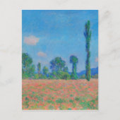Red Poppies Blue Sky door Monet - Poppy Field Briefkaart (Voorkant)
