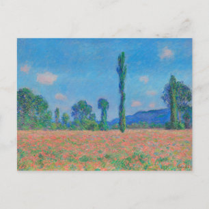 Red Poppies Blue Sky door Monet - Poppy Field Briefkaart