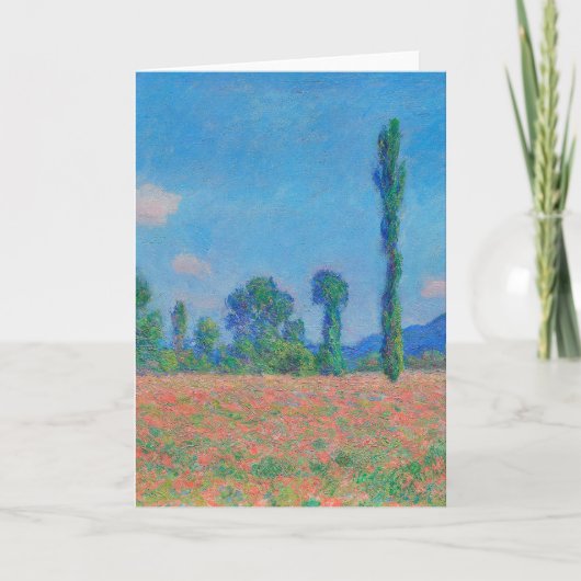 Red Poppies Blue Sky door Monet - Poppy Field Kaart (Voorkant)