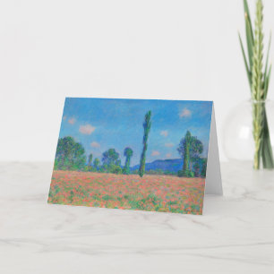 Red Poppies Blue Sky door Monet - Poppy Field Kaart
