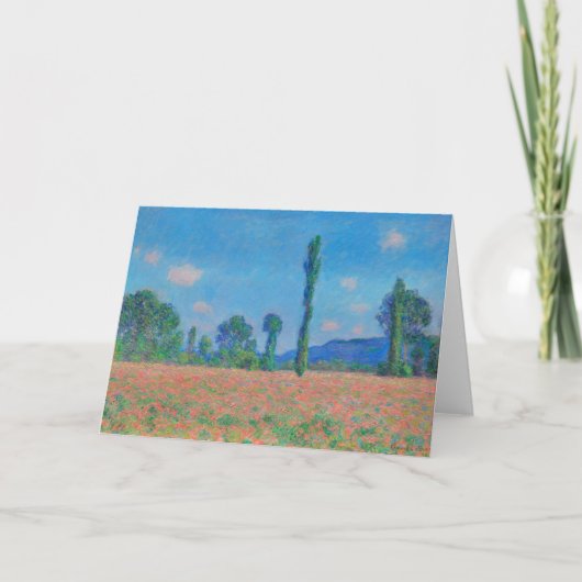 Red Poppies Blue Sky door Monet - Poppy Field Kaart (Voorkant)