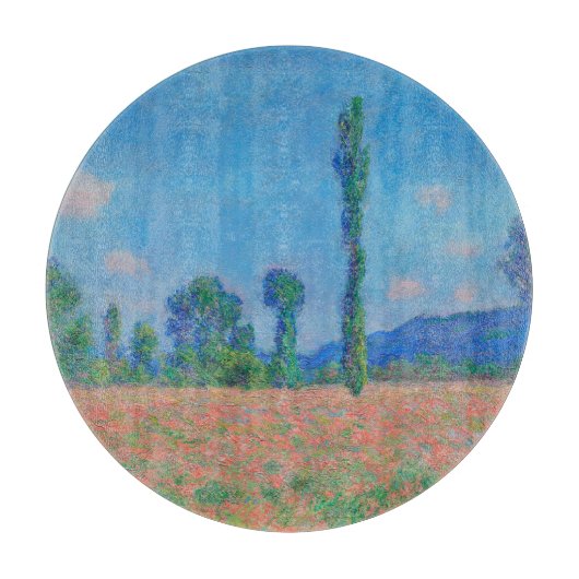 Red Poppies Blue Sky door Monet - Poppy Field Snijplank (Voorkant)