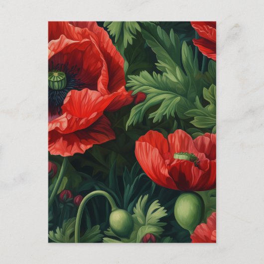Red Poppies Briefkaart (Voorkant)