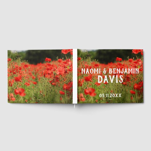 Red Poppies bruiloft gastenboek (Volledig)