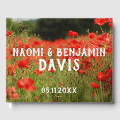 Red Poppies bruiloft gastenboek (Voorkant)
