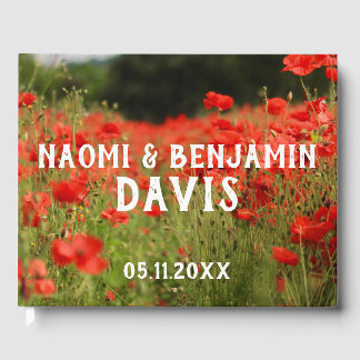 Red Poppies bruiloft gastenboek