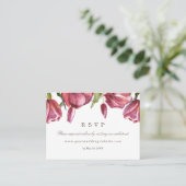 Red Poppies Bruiloft RSVP Online Website Visitekaartje (Staand voorkant)