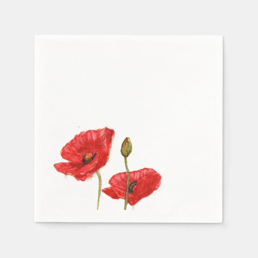 Red Poppies Bud Servet (Voorkant)