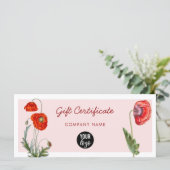Red Poppies Business Logo Cadeaubon (Staand voorkant)