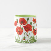 Red Poppies Coffee Mok Oekraïens ontwerp (Midden)