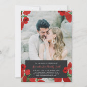 Red Poppies Custom Photo Wedding Kaart (Voorkant)