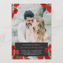 Red Poppies Custom Photo Wedding