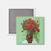 Red Poppies & Daisies (F280) Van Gogh Fine Art Magneet (Voorkant / Achterkant)