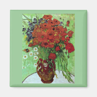 Red Poppies & Daisies (F280) Van Gogh Fine Art Magneet