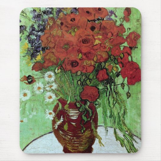 Red Poppies & Daisies (F280)Van Gogh Fine Art Muismat (Voorkant)