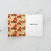 Red Poppies dank je Bedankkaart (Binnen)