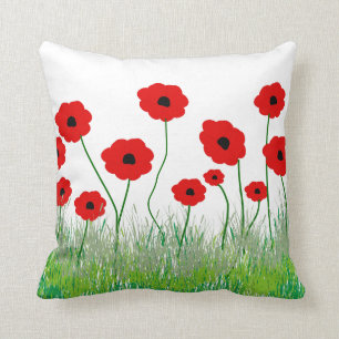 Red Poppies Decorative Pillow Kussen