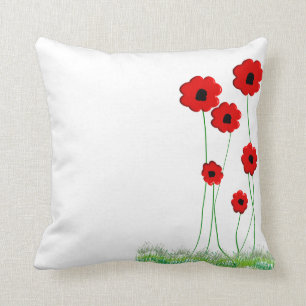 Red Poppies Decorative Pillow Kussen