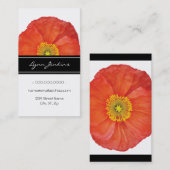 Red Poppies Elegant Visitekaartje (Voorkant / Achterkant)