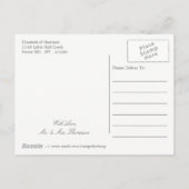 Red Poppies en Burlap Wedding Save the Date Aankondigingskaart (Achterkant)