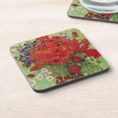 Red Poppies en Daisies door Vincent van Gogh Bier Onderzetter (Linkerzijde)