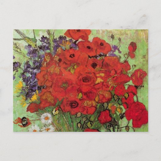 Red Poppies en Daisies door Vincent van Gogh Briefkaart (Voorkant)
