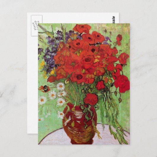 Red Poppies en Daisies door Vincent van Gogh Briefkaart (Voorkant / Achterkant)