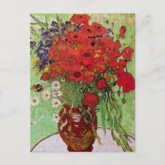 Red Poppies en Daisies door Vincent van Gogh Briefkaart (Voorkant)