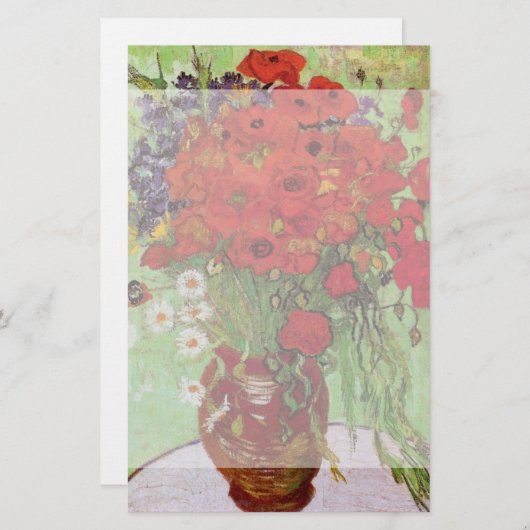 Red Poppies en Daisies door Vincent van Gogh Briefpapier (Voorkant / Achterkant)