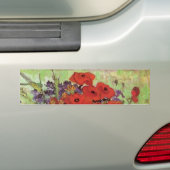 Red Poppies en Daisies door Vincent van Gogh Bumpersticker (Op auto)