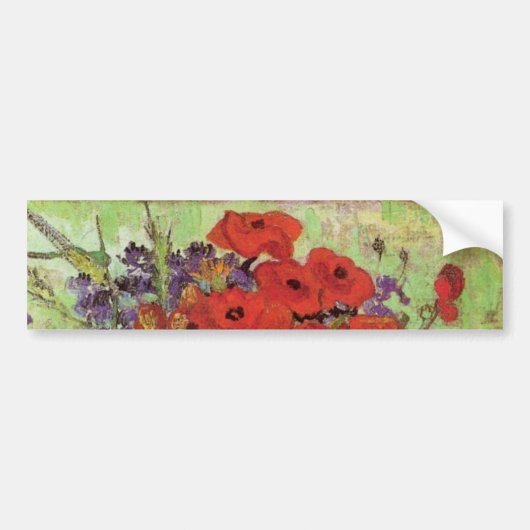Red Poppies en Daisies door Vincent van Gogh Bumpersticker (Voorkant)
