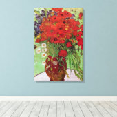 Red Poppies en Daisies door Vincent van Gogh Canvas Afdruk (Insitu (Houten vloer))