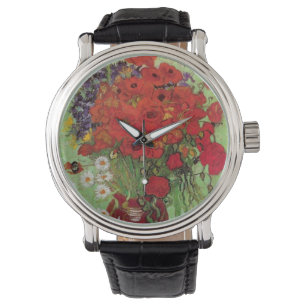 Red Poppies en Daisies door Vincent van Gogh Horloge