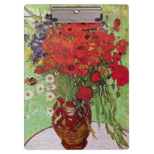 Red Poppies en Daisies door Vincent van Gogh Klembord (Voorkant)