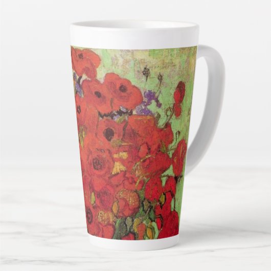 Red Poppies en Daisies door Vincent van Gogh Latte Mok (Rechterhoek)