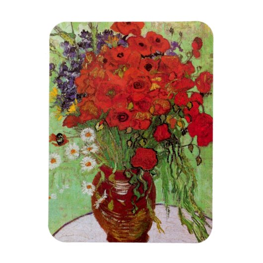 Red Poppies en Daisies door Vincent van Gogh Magneet (Verticaal)