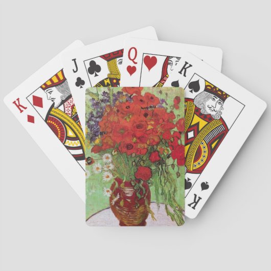 Red Poppies en Daisies door Vincent van Gogh Pokerkaarten (Achterkant)