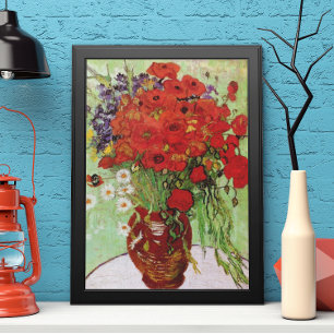 Red Poppies en Daisies door Vincent van Gogh Poster