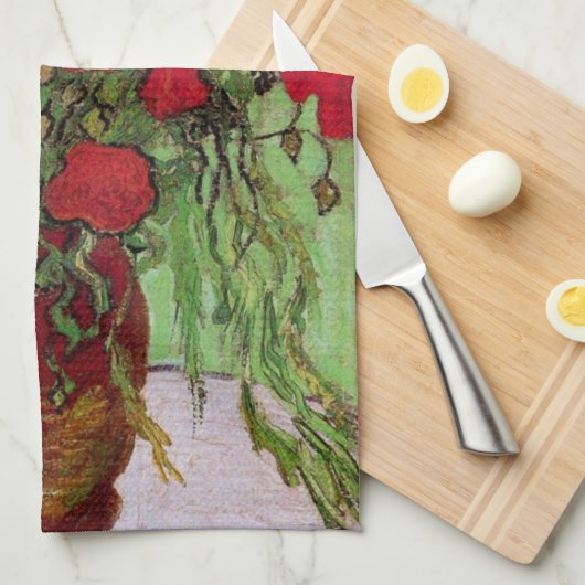 Red Poppies en Daisies door Vincent van Gogh Theedoek (Quarter Fold)