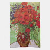 Red Poppies en Daisies door Vincent van Gogh Theedoek (Verticaal)