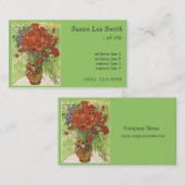 Red Poppies en Daisies van Vincent van Gogh. Visitekaartje (Voorkant / Achterkant)