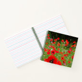 Red Poppies Field-laptop Notitieboek (Binnen)