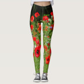 Red Poppies Field Legging (Voorkant)